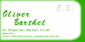oliver barthel business card