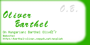 oliver barthel business card